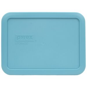 pyrex 7210-pc surf blue plastic rectangle replacement storage lid, made in usa