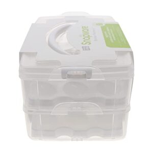 Snapware Snap N Stack 2-Layer Food Storage with Egg Holder Trays - 2 Pack