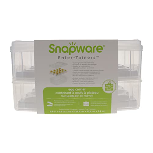 Snapware Snap N Stack 2-Layer Food Storage with Egg Holder Trays - 2 Pack