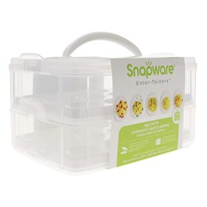 Snapware Snap N Stack 2-Layer Food Storage with Egg Holder Trays - 2 Pack