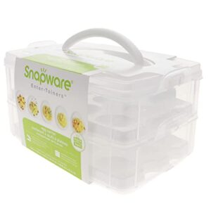 Snapware Snap N Stack 2-Layer Food Storage with Egg Holder Trays - 2 Pack