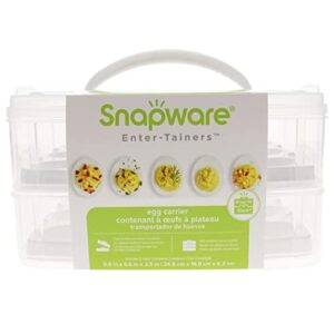 Snapware Snap N Stack 2-Layer Food Storage with Egg Holder Trays - 2 Pack