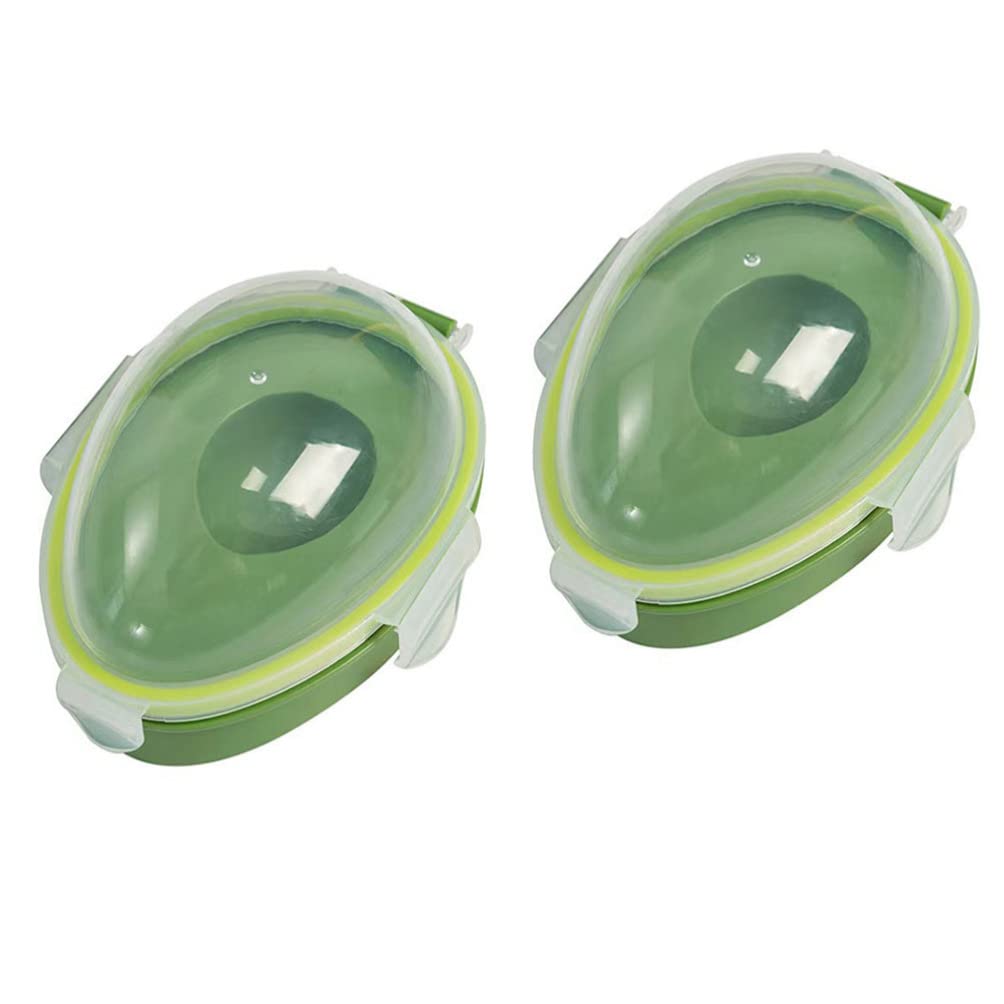 Operitacx 2Pcs Avocado Keeper Storage Container Avocado Saver Fresh Fruits Vegetables Storage Holder Containers for Kitchen Fridge Food Organizer