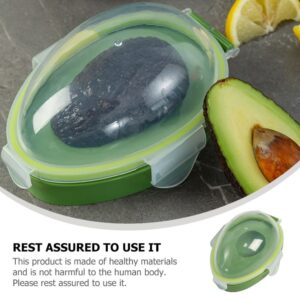 Operitacx 2Pcs Avocado Keeper Storage Container Avocado Saver Fresh Fruits Vegetables Storage Holder Containers for Kitchen Fridge Food Organizer