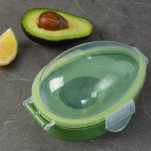 Operitacx 2Pcs Avocado Keeper Storage Container Avocado Saver Fresh Fruits Vegetables Storage Holder Containers for Kitchen Fridge Food Organizer