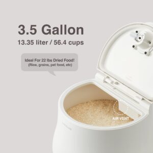 LocknLock Vacuum Container optimized for storing dried food 3.5 Gallon, 10kg, 13.35 liter, 56.4 cups