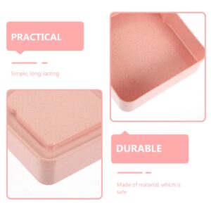 DOITOOL Toast Shape Sandwich Box 4Pcs Food Storage Containers Meal Prep Holder Freezer Bread Boxes for Lunch Fruit Candy Chocolate Party Supplies A