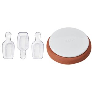 oxo good grips pop container accessories 3-piece scoop set & good grips pop container brown sugar keeper