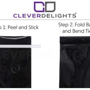 CleverDelights Peel and Stick Tin Ties - 7 Inch - White - 100 Pack