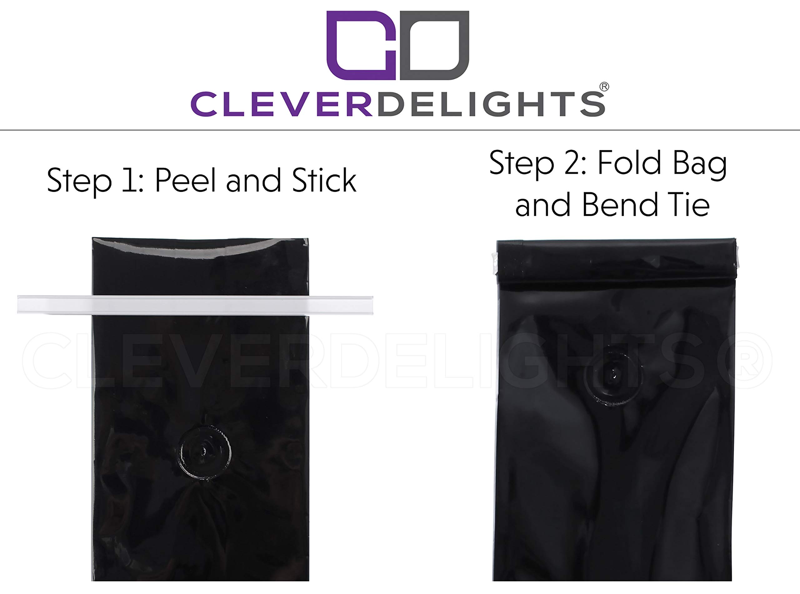 CleverDelights Peel and Stick Tin Ties - 7 Inch - White - 100 Pack