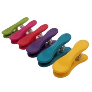 6-Piece Colorful Multi-Purpose Bag Clip Set - Great for Chips, Snack, Craft Bags and More