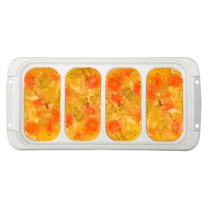 Suitable Food Storage Freezer Pod Tray with Lid 4 Piece SetF