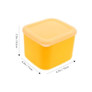 Healvian Plastic Cheese Storage Containers with Airtight Lid Cheese Slice Storage Sealed Food Storage Container Fruit Vegetable Organizer Produce Saver for Fridge 12X11X9CM