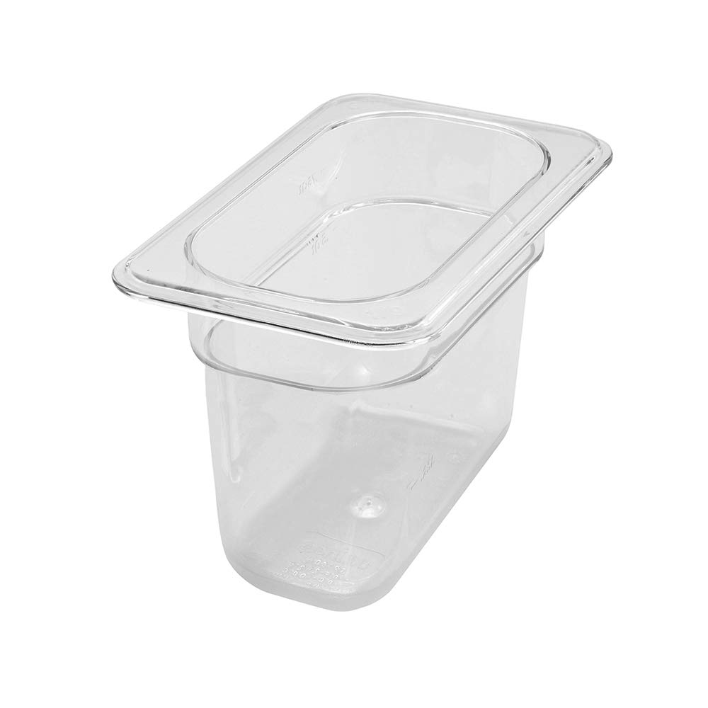 Winco SP7906, 5-1/2 Inches Deep 1/9 Size Polycarbonate Food Pan, Translucent Food Storage Container