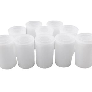 Honbay 10pcs White Plastic Film Canister Holder Small Storage Case Containers with Lids