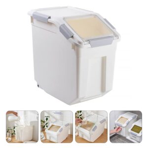 LIFKOME Rice Storage Container with Wheels Seal Locking Lid PP Food Containers Set Locking Lid Large Storage Boxes Plastic Cereal Pet Food Dog Cat Birds Food Bin