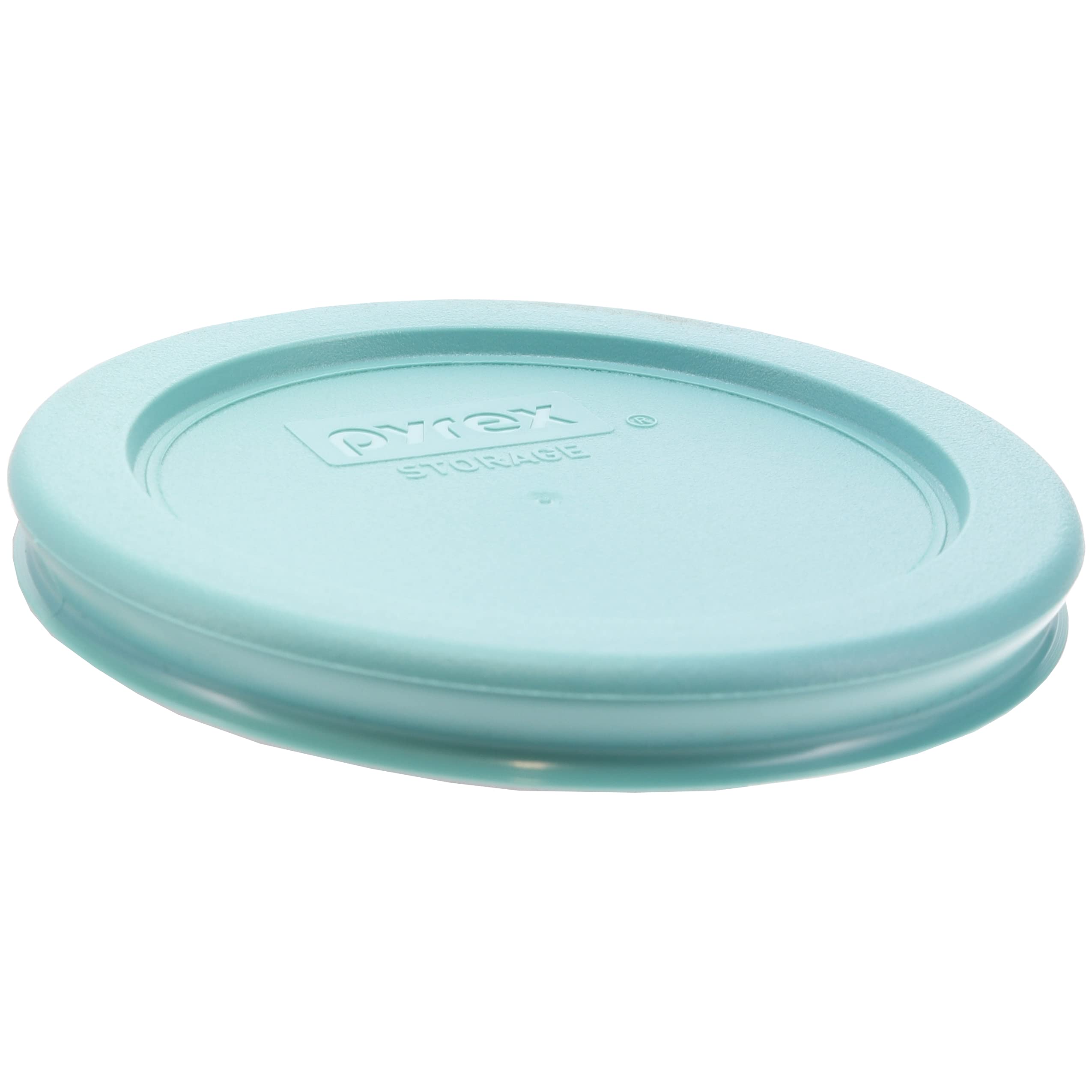 Pyrex 7202-PC Jade Dust Green Round Plastic Replacement Food Storage Lid, Made in USA - 2 pack