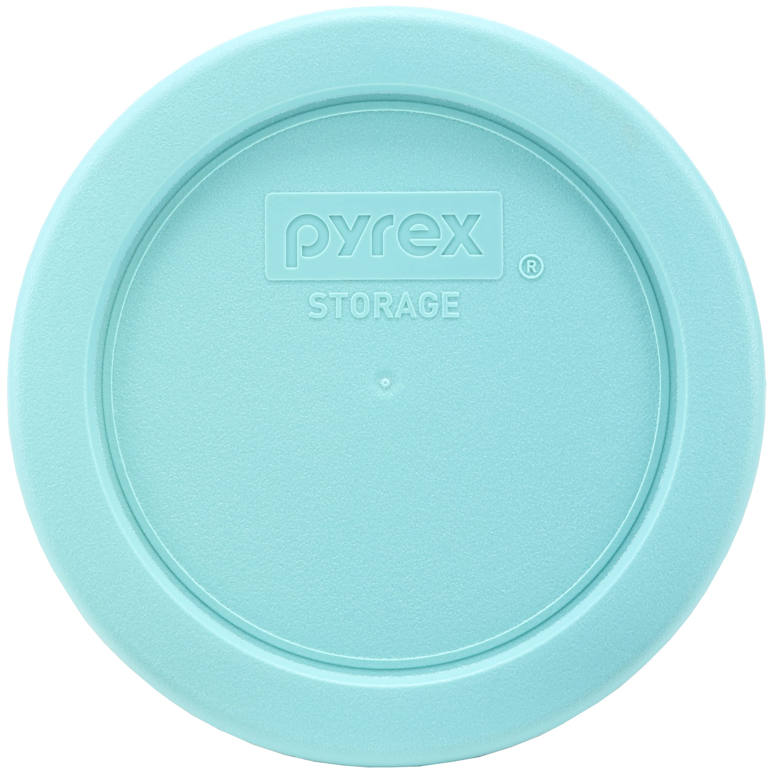 Pyrex 7202-PC Jade Dust Green Round Plastic Replacement Food Storage Lid, Made in USA - 2 pack