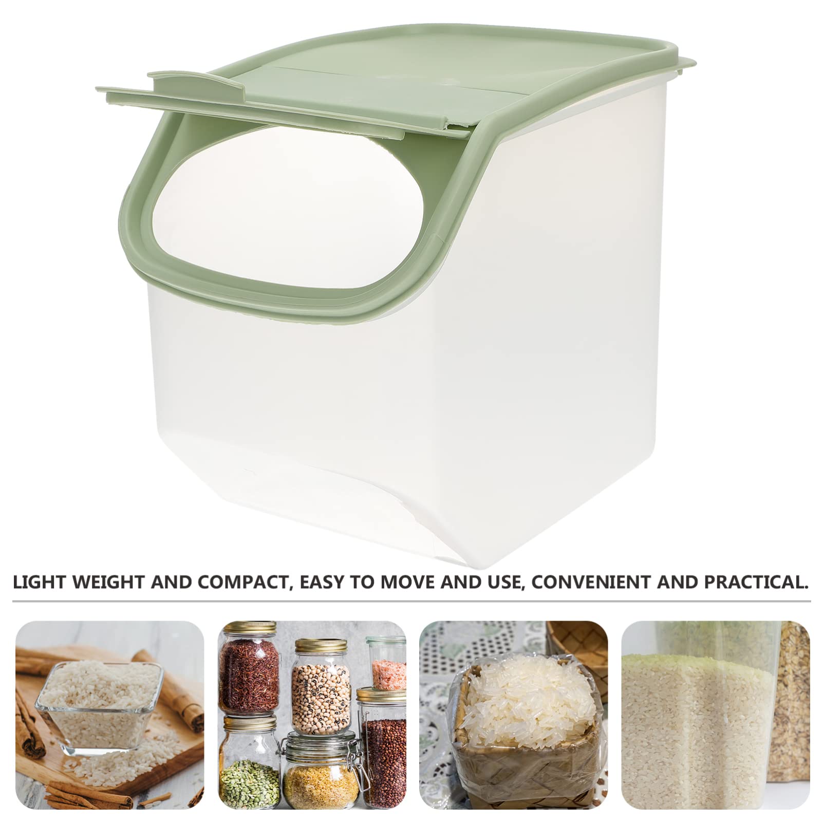 Cabilock Large Clear Storage Bins Airtight Rice Storage Bin rice dispenser rice storage box rice dispenser container Cereal Containers Large Kitchen Storage Containers Glass Snack Containers