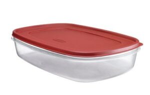 rubbermaid 1777163 24 cup rectangle easy find lid food storage container
