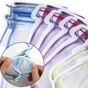 2023 New Reusable Mason Bottle Ziplock Bags,Reusable Mason Jar Ziplock Bags,Mason Bottle Zip Lock Bags (5Set-20Pcs)