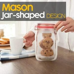 2023 New Reusable Mason Bottle Ziplock Bags,Reusable Mason Jar Ziplock Bags,Mason Bottle Zip Lock Bags (5Set-20Pcs)