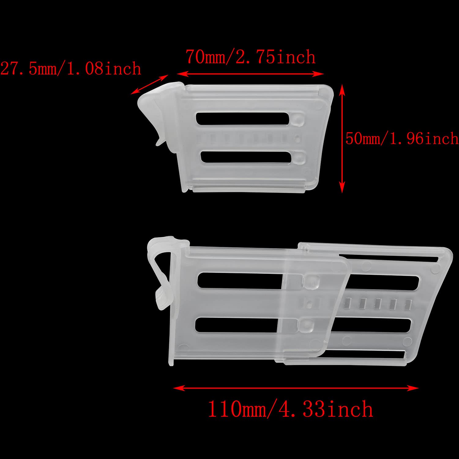 Fridge Space Allocator TAODAN 12PCS Refrigerator Side Door Seperator, Kitchen Refrigerator Snap- on Shelf Refrigerator Organizer Dividers, Classification Partition Boards, Refrigerator Divider