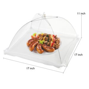 8 Packs Large Pop-Up Mesh Screen Food Cover Tents - Keep Out Flies, Bugs, Mosquitos - Reusable
