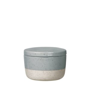 blomus sablo ceramic stoneware sugar container with lid - stone