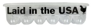 plastic egg storage containers with lids and custom messages designed to make you smile! great gift! (laid in the usa)