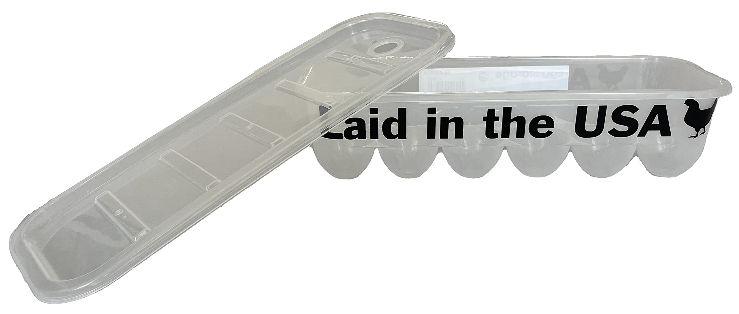 Plastic Egg Storage Containers with Lids and Custom Messages designed to make you smile! Great Gift! (Laid in the USA)