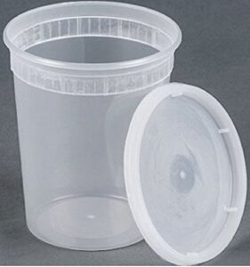 32oz plastic soup/food container with lids (240 pack)