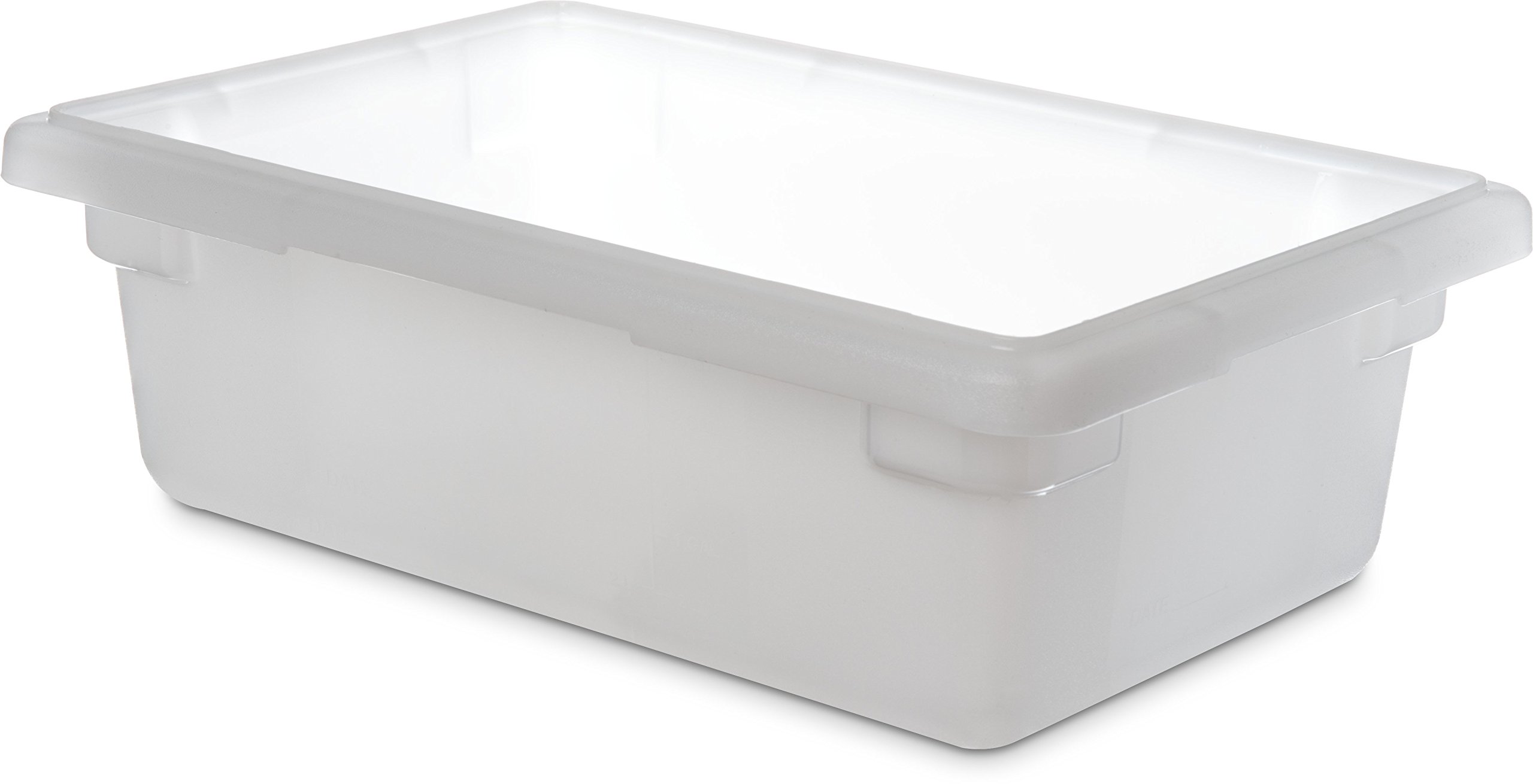 Carlisle FoodService Products Storplus Food Storage Container with Stackable Design for Catering, Buffets, Restaurants, Polyethylene (Pe), 3.5 Gallon, White, (Pack of 6)