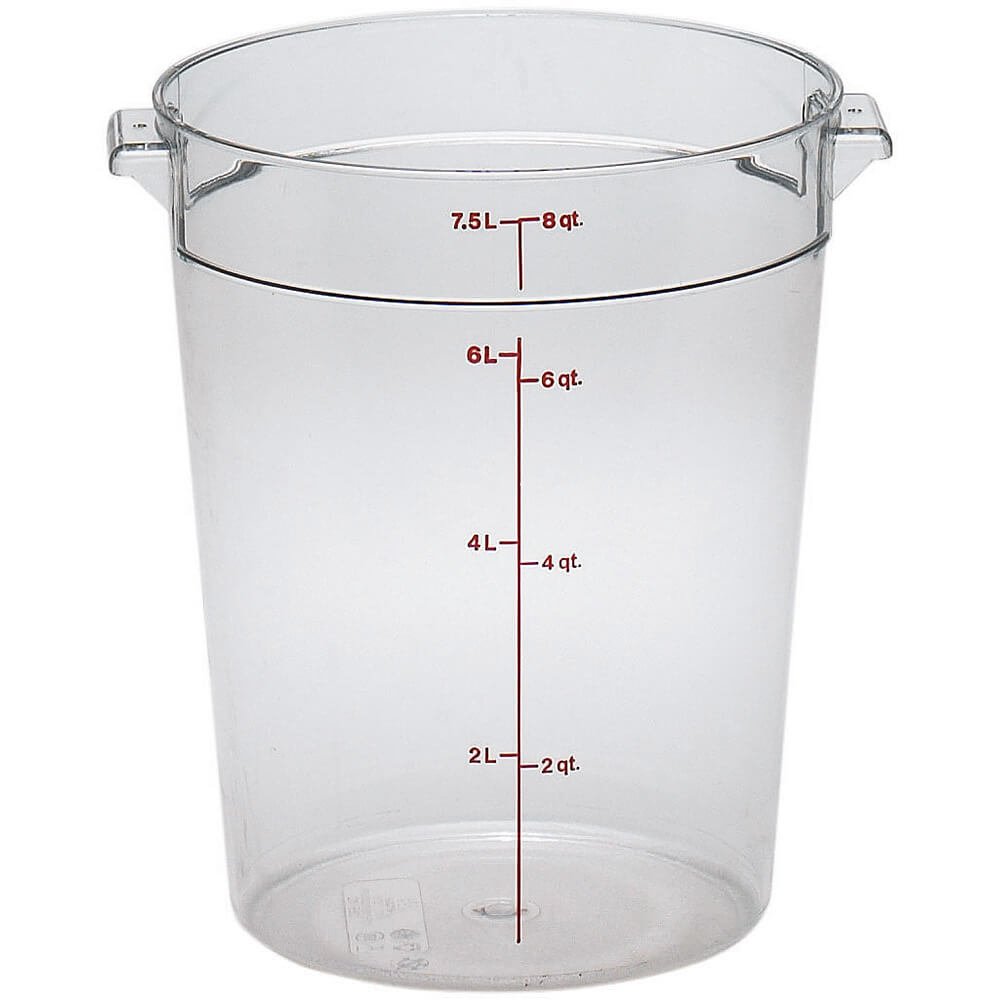 Cambro RFSCW8135 Camwear Round Storage Container 8 qt. clear - Case of 12