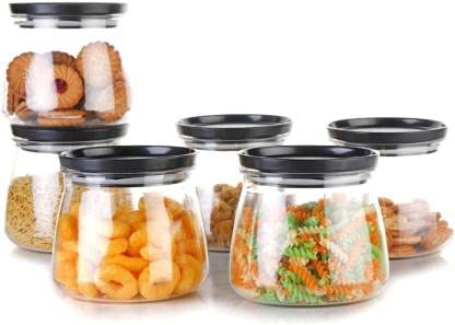 HANS PRODUCT Kitchen Storage Containers/Plastic Container/Masala Box/Plastic Box/Kitchen Set/Storage Box/Storage Containers (pack 6)