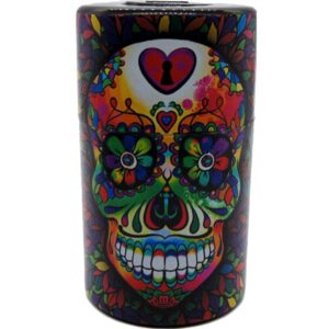 hypeshops candy skull vacuum sealed herb stash jar container airtight smell proof storage