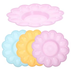 stobaza plastic dinnerware 4pcs egg storage tray plastic with cover egg box fruit pies