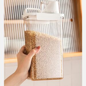 GOSUNA Cereal Dispenser Easy Flow Storage Jar Plastic Grocery Container, Cereal Containers Storage, Food Storage Containers, Dry Food Storage Containers，Multifunctional Kitchen Storage Box (1100ml)