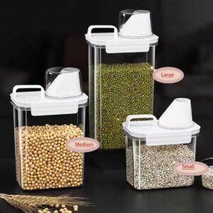 GOSUNA Cereal Dispenser Easy Flow Storage Jar Plastic Grocery Container, Cereal Containers Storage, Food Storage Containers, Dry Food Storage Containers，Multifunctional Kitchen Storage Box (1100ml)