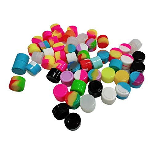 Gentcy Silicone 2ml 300pcs Containers Silicone Storage Jar Seals 13color