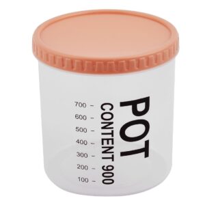 qtqgoitem plastic household round design food cereal soybean storage container light pink (model: 2a7 46a 00c 597 95c)