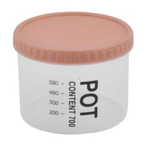 qtqgoitem plastic kitchenware round shaped food cereal soybean crisper storage container light pink (model: 3de 666 5bc cf2 114)