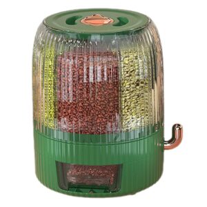 22lb rice and grain storage container, 360° rotating dry food dispenser, household sealed storage, for grains, snacks, dog food, beans,best gift (color : green, size : 10kg)
