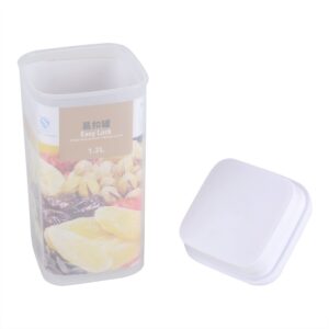 ZPSHYD Plastic Food Storage Containers, 3 Models Sealed Food Storage Box Cereal Nuts Cereal Transparent Container Kitchen Accessories(big1.2L)