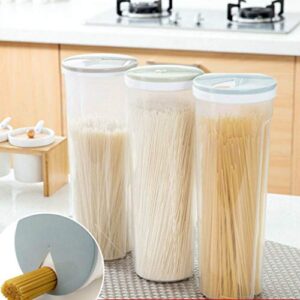 NEW Plastic Noodles Storage Box - Container Grain Cereal Nuts Beans Food Locking Lid - Khaki