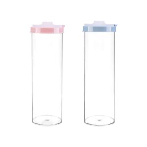hemoton 2pcs airtight food canister food storage containers spaghetti holder plastic spaghetti noodle container cereal dispenser jar jars for spaghetti dry food container flour oatmeal