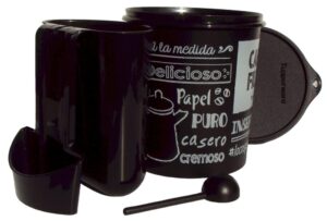 tupperware coffee canister filter holder scoop 15c capacity black