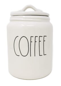 rae dunn by magenta coffee ceramic ll medium 8 x 5 canister (white)