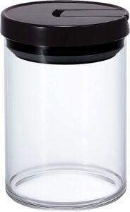 hario mcnr-200-b coffee canister m, black