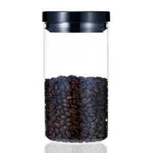 HARIO MCNR-300-B Coffee Canister, L, Black
